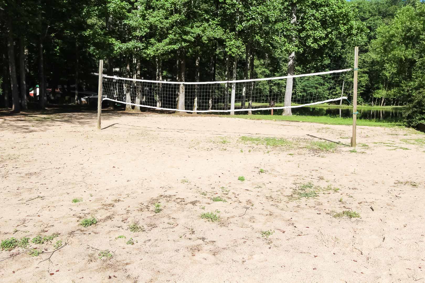 An enjoyable volleyball field at VRI's Alpine Crest Resort in Georgia.